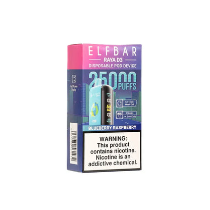 ELFBAR Raya D3 25000 Puffs Disposable Vape-Blueberry Raspberry (Min. Quantity 1 Carton / 10 Piece)