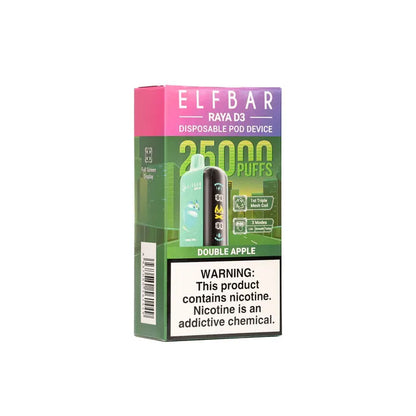 ELFBAR Raya D3 25000 Puffs Disposable Vape-Double Apple (Min. Quantity 1 Carton / 10 Piece)