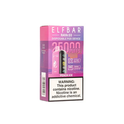 ELFBAR Raya D3 25000 Puffs Disposable Vape-Peach Ice (Min. Quantity 1 Carton / 10 Piece)